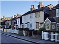 Weather-boarded cottages by Twickenham Green