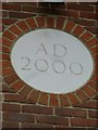 Date stone on the War Memorial Hall, Pilley