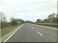 A422 approaching roundabout junction with B4525