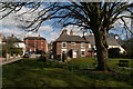 View from the churchyard to Bank Lane