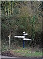 Direction sign on A358