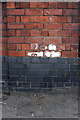 Benchmark on Bobbers Mill Bridge over the River Leen