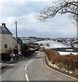 The A396 south of Wheddon Cross