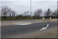 Mini roundabout on The Great North Road