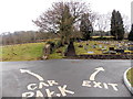 Road junction in Danygraig Cemetery, Risca 