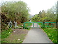 Barrier across a path, Pentwyn, Abersychan