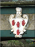 TM2885 : Coat of arms at Homersfield Bridge by Evelyn Simak