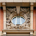 SJ8498 : Hanover Building, Detail Over the Doorway by David Dixon