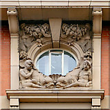 SJ8498 : Hanover Building, Detail Over the Doorway by David Dixon
