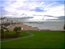 TV6198 : Eastbourne Beach From A Distance by Maria Fleck