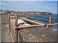 Repairs to the promenade wall at Eyemouth