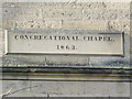 Date stone on the former Congregational Chapel, North Bank