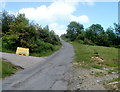 Folly Lane passes a side road to a covered reservoir east of  Trevethin, Pontypool