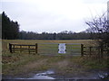 TG1407 : Field entrance off Bow Hill by Geographer