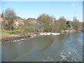 Bow wave breaking on the north bank