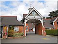 SP8633 : Entrance to Stable yard, Bletchley Park by Paul Gillett