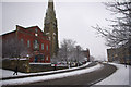 SE0925 : Square Road in the snow by Phil Champion