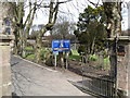 Entrance and sign to Airdrie Clarkston kirk and kirkyard