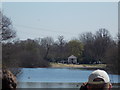 View of the templar refreshment kiosk from the path by Heronry Pond