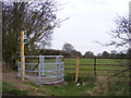 TM0980 : The Angles Way  footpath to the A1066 High Road by Geographer