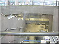 TQ3579 : Canada Water station: view down the escalators from outside by Christopher Hilton