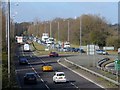 A414 from the footbridge during morning rush hour