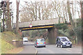 Railway bridge over A337 at Lymington