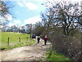 Heading uphill to Lineover Hill