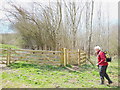 One of my fellow walkers contemplates the hill in front