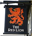 The sign of The Red Lion