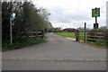 Public footpath by the cricket field