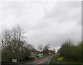 The A40 entering Crickowell from the south east