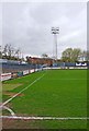 W.C.F.C. ground (11) -  Looking across the pitch to a floodlight tower, St. George