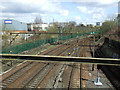 Tracks north of Pollokshields East railway station