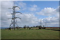 Electricity pylons and farmland