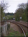 TM3976 : Train approaching footpath crossing by Geographer