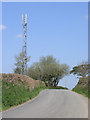 Mobile phone mast above Windwhistle Farm