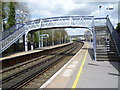 The footbridge at Bat & Ball station