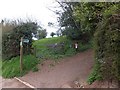 Footpath running north from North Tawton