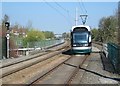 Southbound tram at David Lane