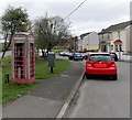 Phonebox needing a repaint, Fleur de Lys