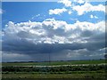 TF2921 : Rain sweeping in across the Lincolnshire Fens by Steve  Fareham