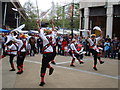 Morris dancers on the Grand Union Canal towpath #4