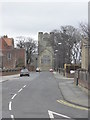 NZ4059 : Roker residential street with church with a tower by rob bishop