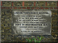 TQ2982 : Foundation stone, London Temperance Hospital by Jim Osley
