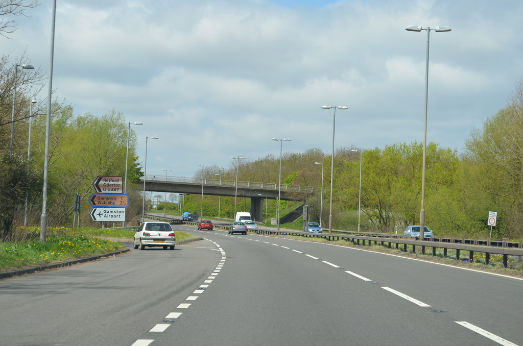 B6387 Junction on A1 © Julian P Guffogg :: Geograph Britain and Ireland