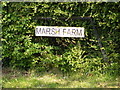 TM2474 : Marsh Farm sign by Geographer