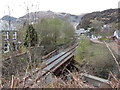 Disused railway line at Blaenau Ffestiniog