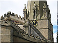 Edwinstowe - church roofline stonework