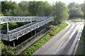 Ramp up to the footbridge by the A507